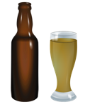 Beer Bottle and Glass