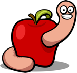 Apple With Worm