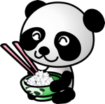 Panda Eating Rice