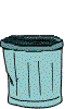 in trash bin