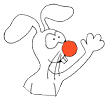 animated waving rabbit