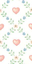 floral with hearts