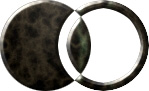 black and white round marble